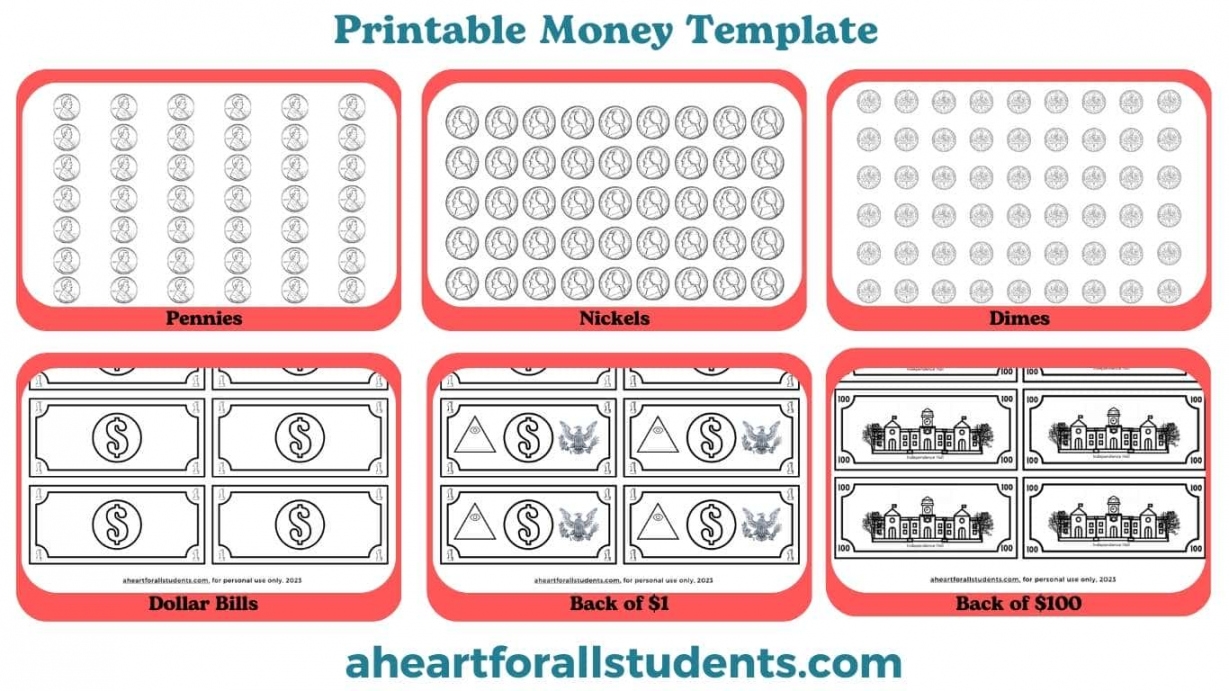 Free Printable Classroom Money Template FREE Printable HQ