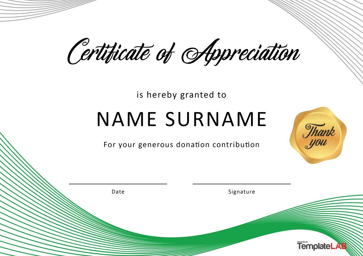 Free Printable Donation Certificate Templates Printable Templates By Nora