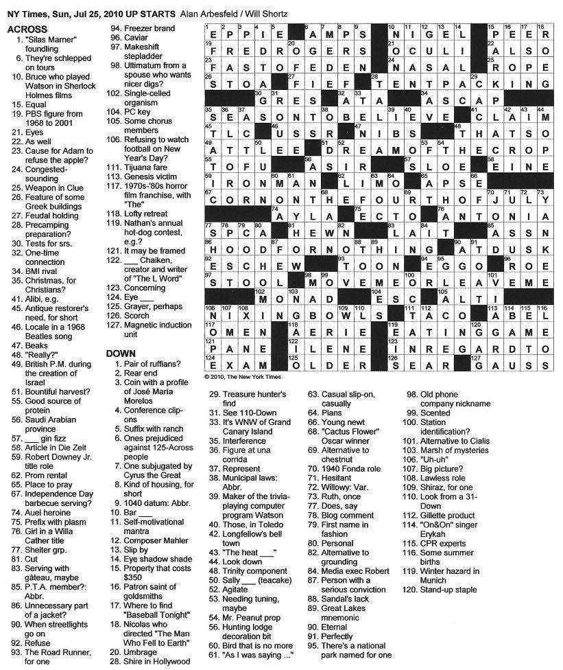 Ny Times Crossword Printable 84 Images In Collection Page 2 New 