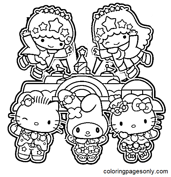 10 Sanrio Christmas Coloring Pages Free Printable Bratz Coloring