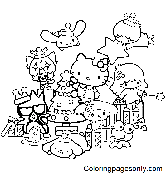 10 Sanrio Christmas Coloring Pages Free Printable Bratz Coloring