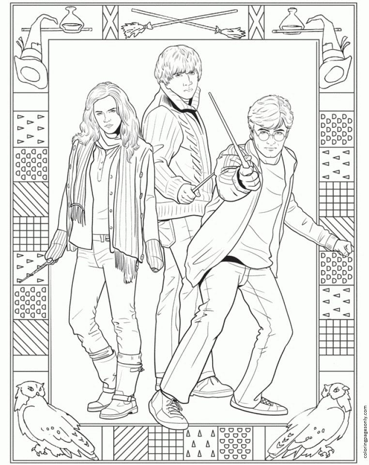 111 Harry Potter Coloring Pages ColoringPagesOnly