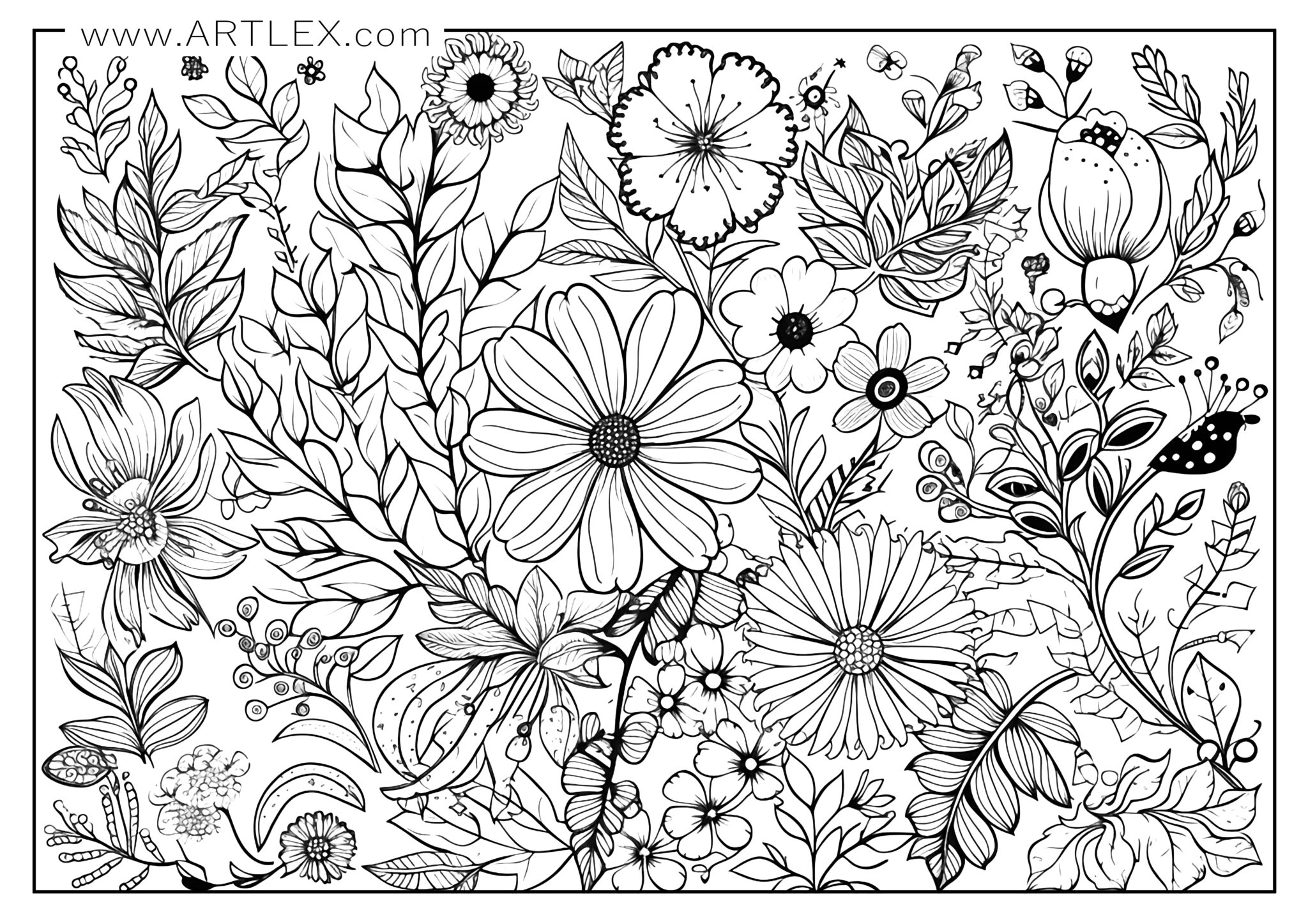13 Best Flower Coloring Pages Free Printable Artlex
