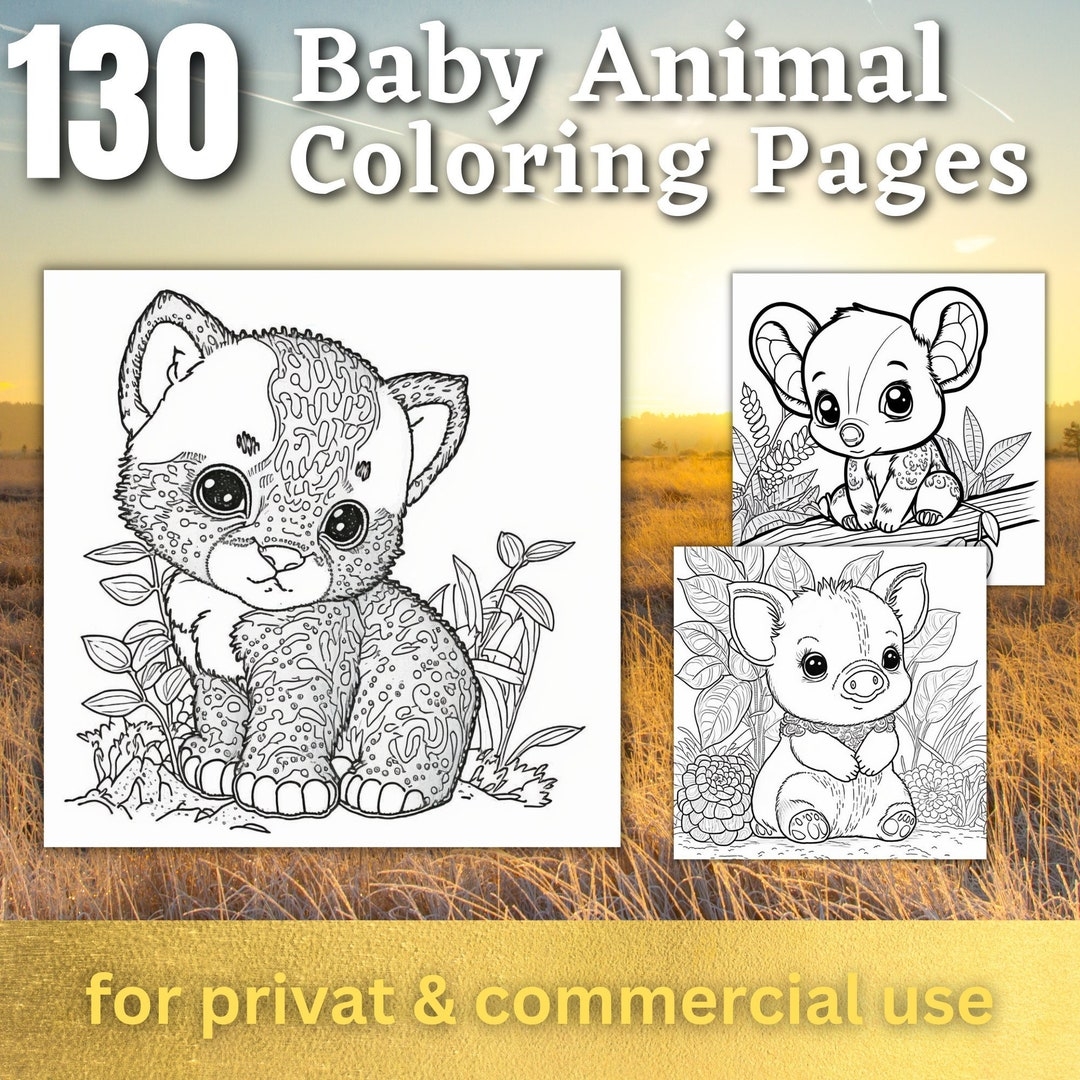 130 Baby Animal Coloring Pages Printable Coloring Book Cute 