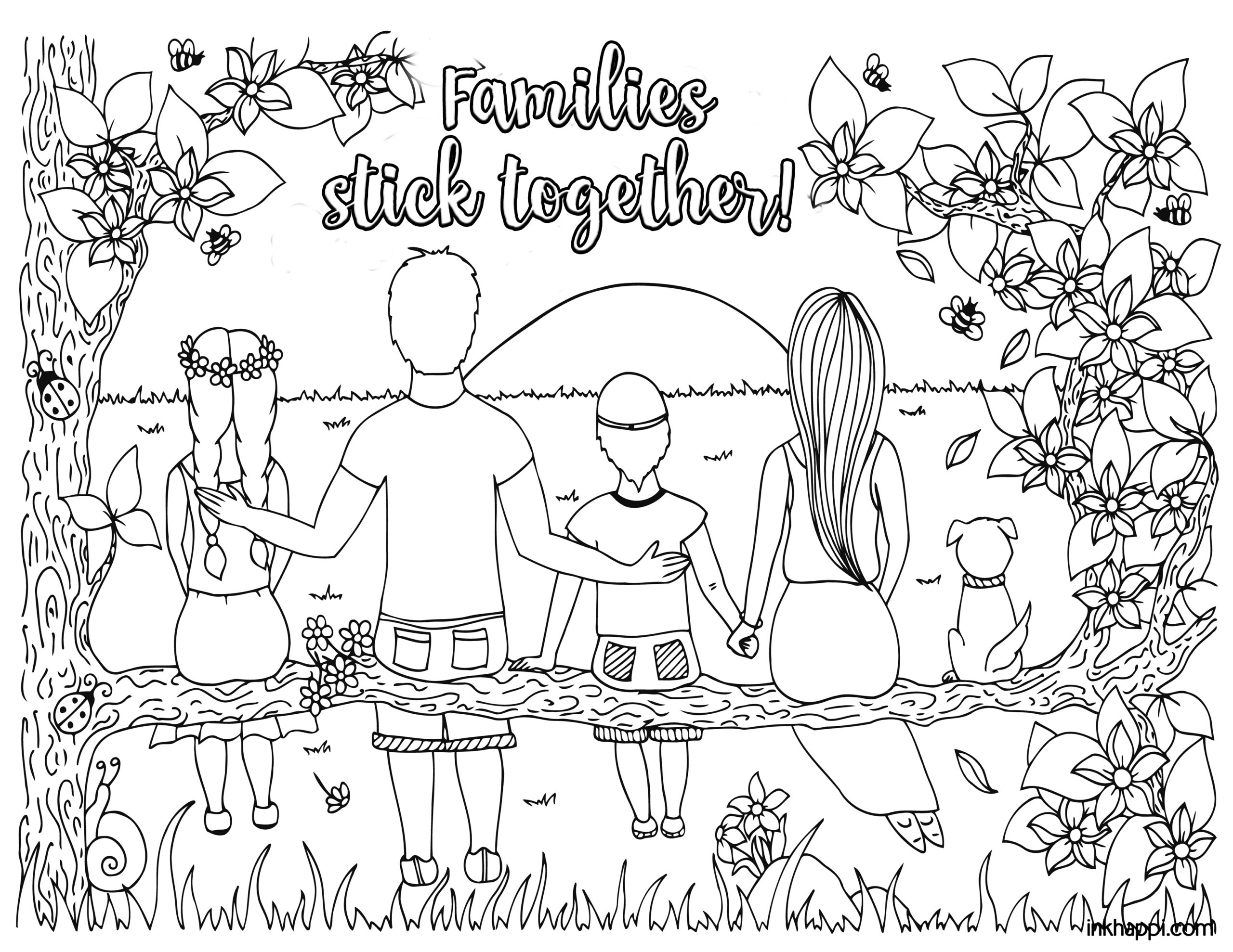  15 Family Coloring Pages 2022 Demianak bond