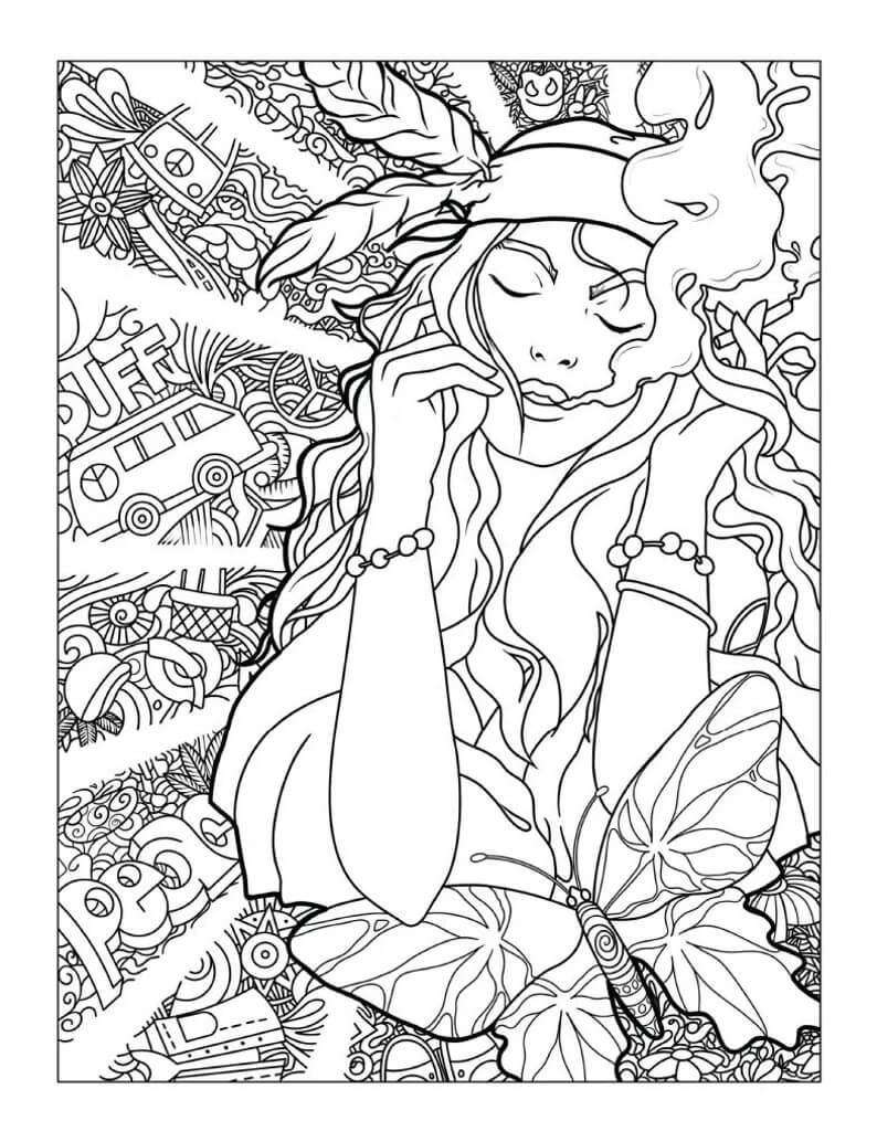 15 Trippy Psychedelic Coloring Pages For Adults Happier Human