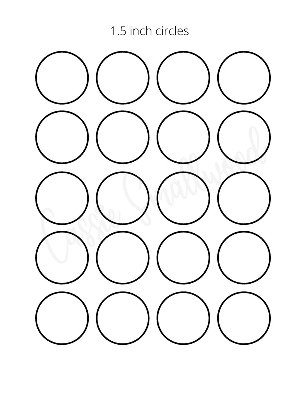 17 Sizes Of Printable Circle Templates Cassie Smallwood