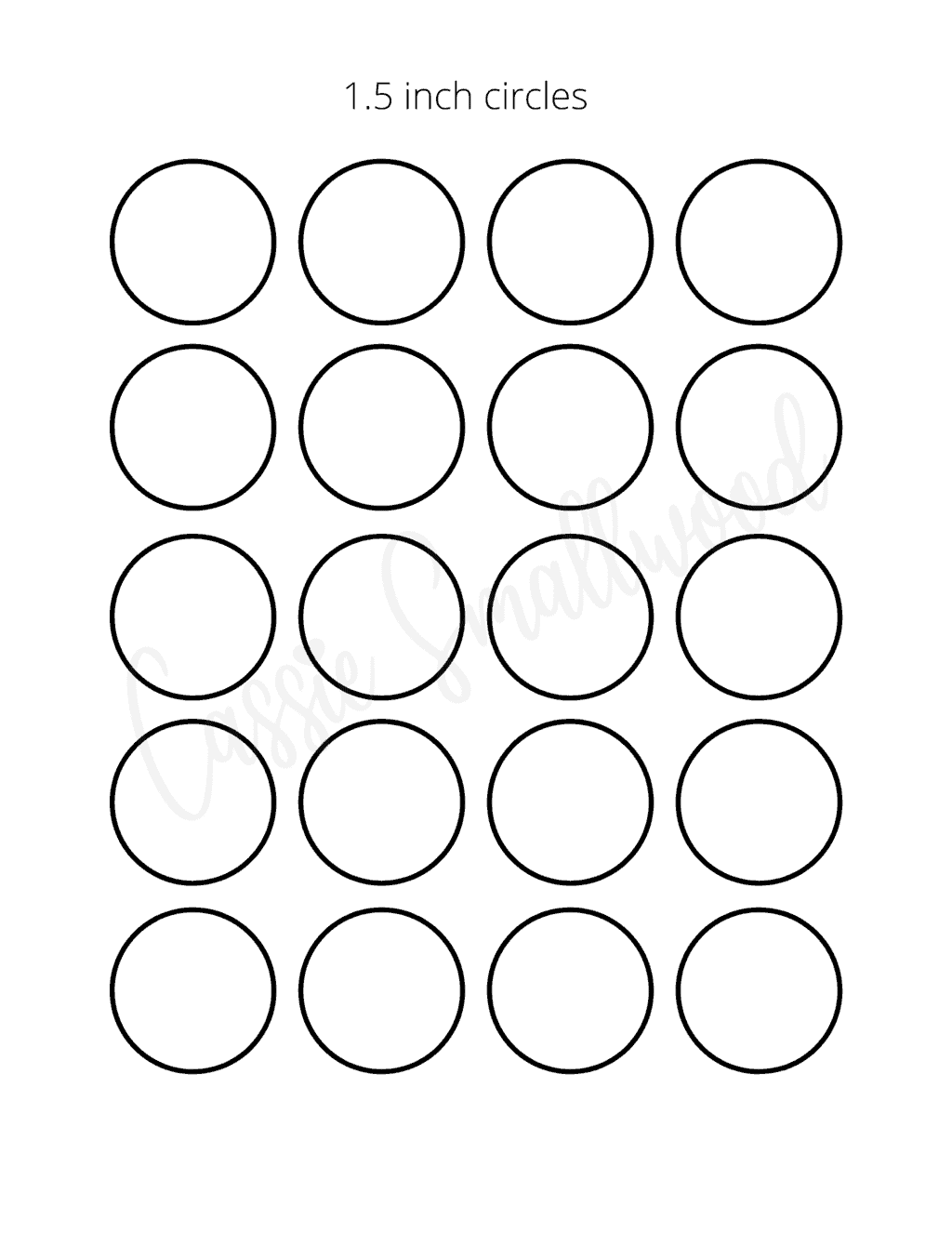 17 Sizes Of Printable Circle Templates Cassie Smallwood