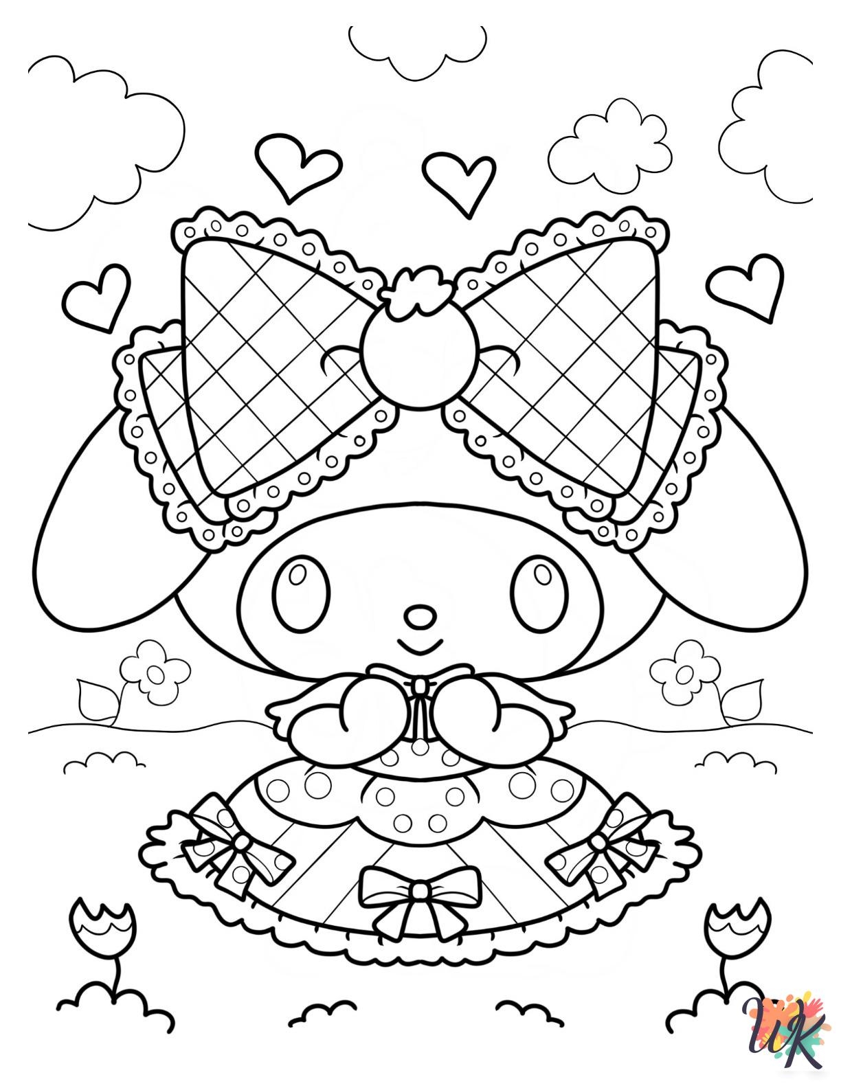 24 My Melody Coloring Pages For Kids Coloring PagesWK