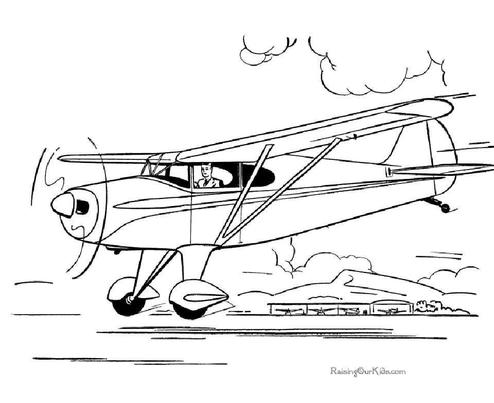 25 Free Airplane Coloring Pages For Kids And Adults