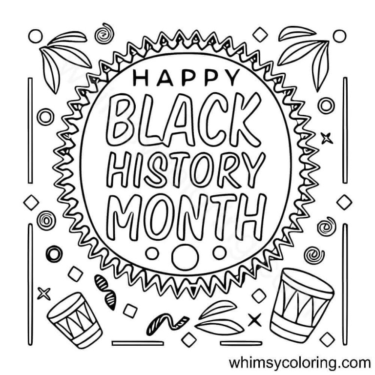 25 Free Printable Black History Month Coloring Pages Whimsy Coloring