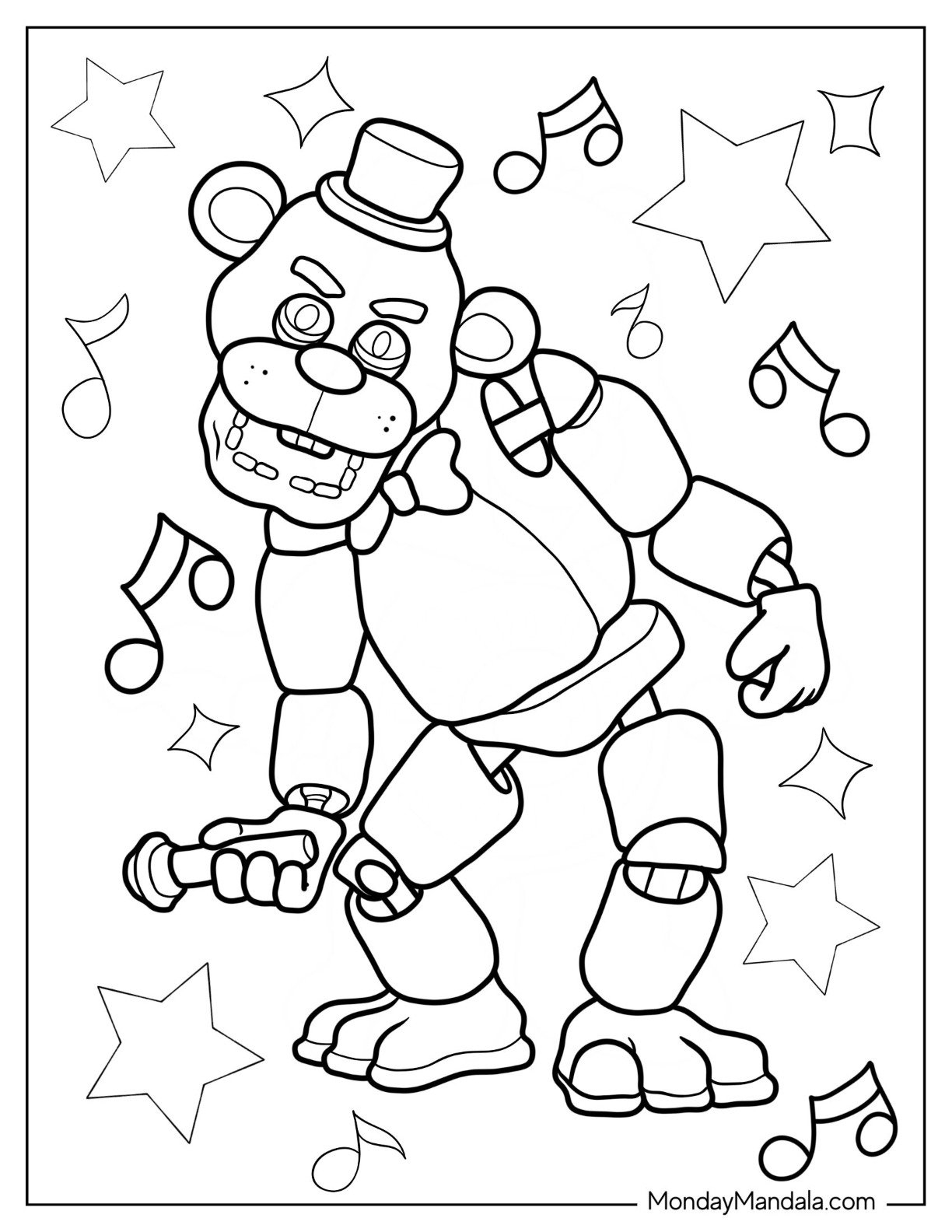 28 Five Nights At Freddie 39 s Coloring Pages Free PDF Printables 