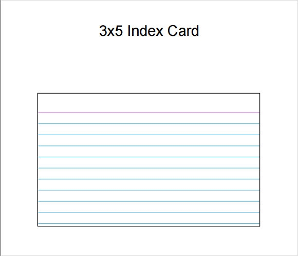 3 By 5 Index Card Template Get What You Need For Free