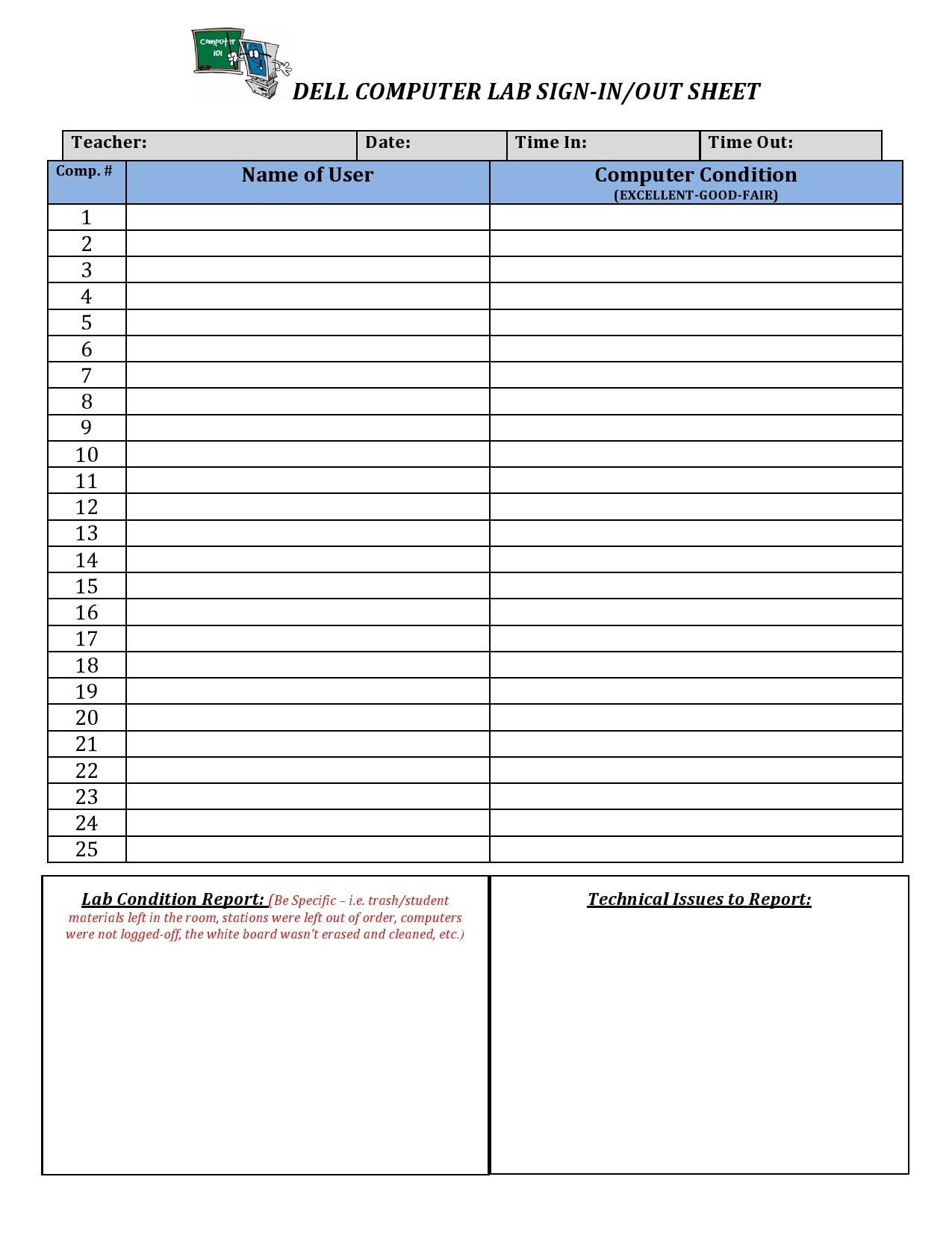 30 Printable Sign In Sign Out Sheets Best Templates Images