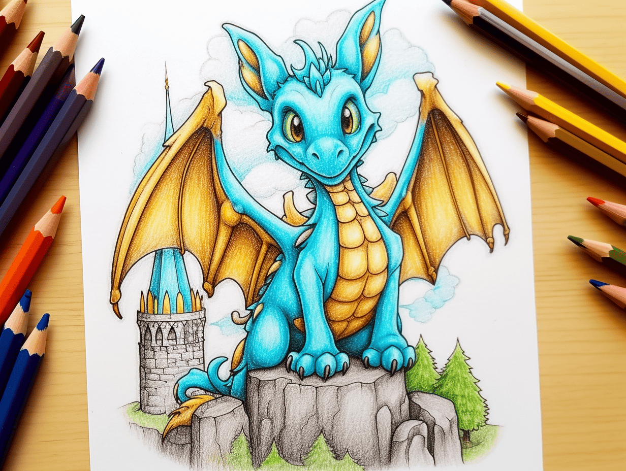 35 Dragon Coloring Pages Printable Sheets