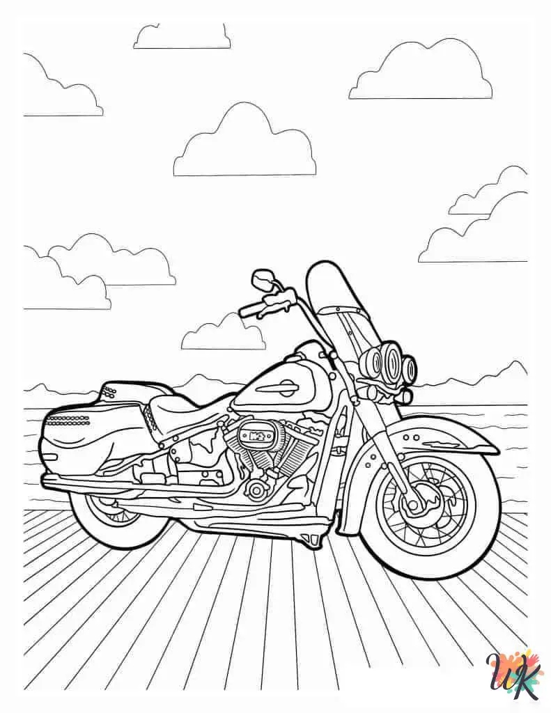 39 Motorcycle Coloring Pages For Kids ColoringPagesWK