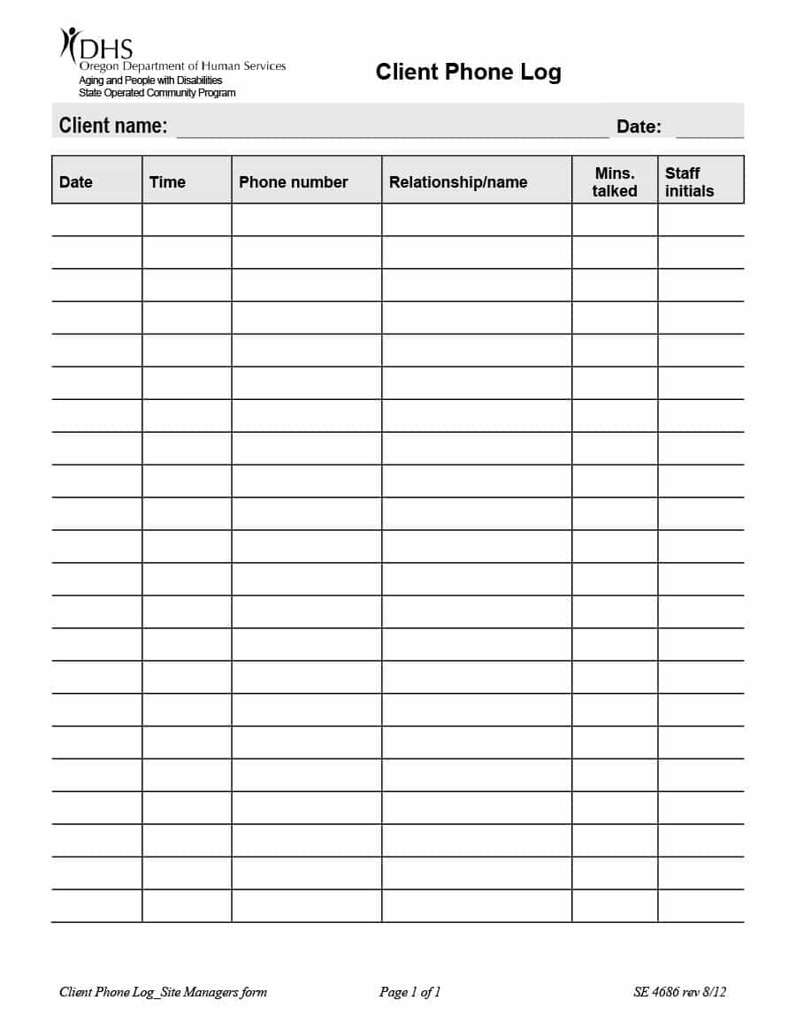 40 Printable Call Log Templates In Microsoft Word And Excel Free 
