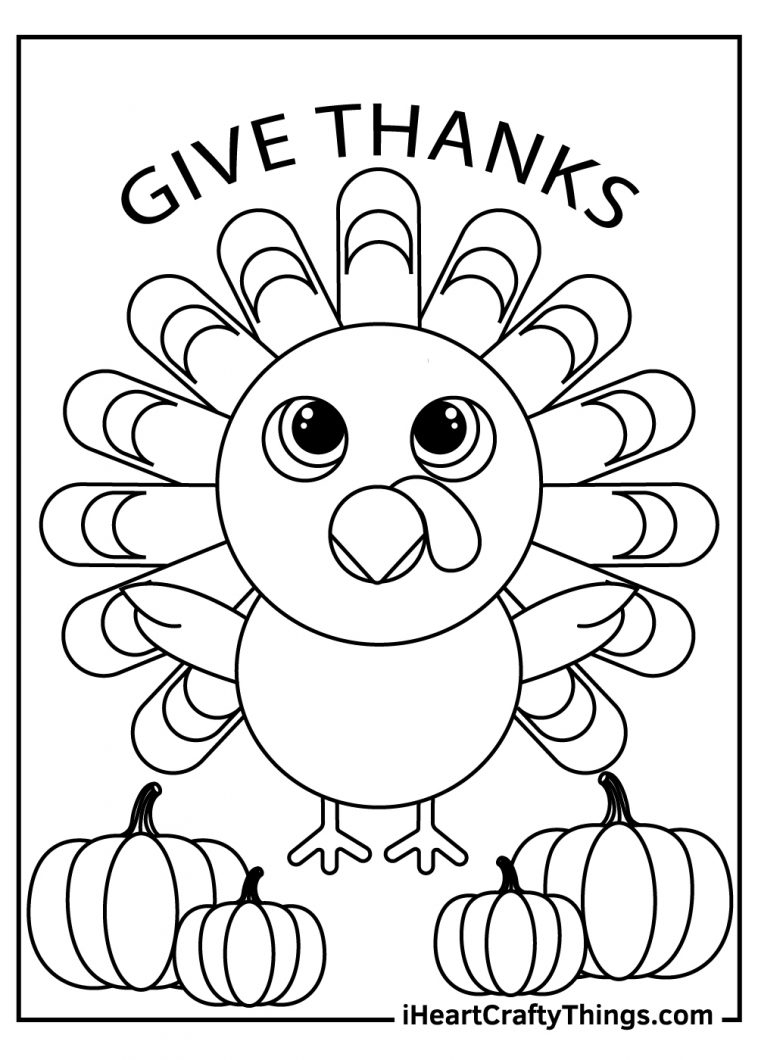 40 Turkey Coloring Pages Free Printables For Thanksgiving 