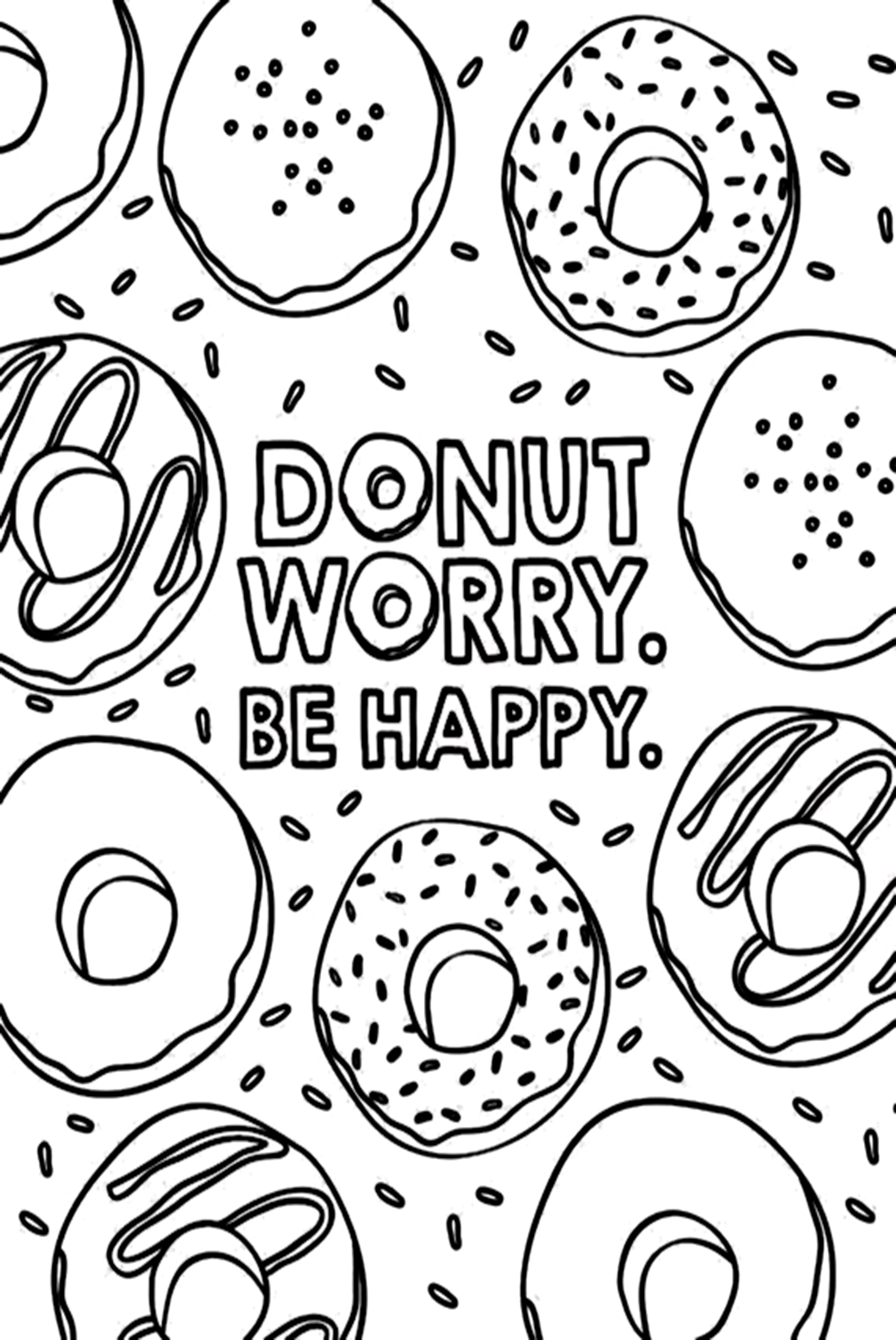 41 Donut Coloring Pages ColoringPagesOnly