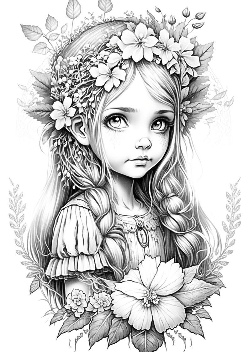 49 Coloring Pages With Cute Gnome Princesses Coloring Pages For Adults