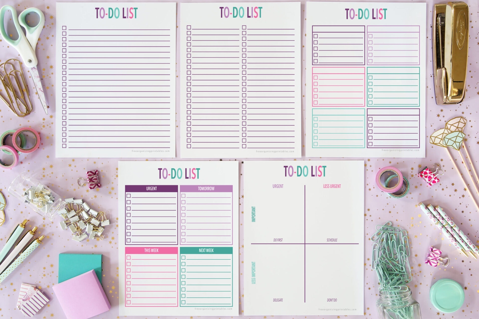 5 Free Printable To Do List Templates Free Organizing Printables