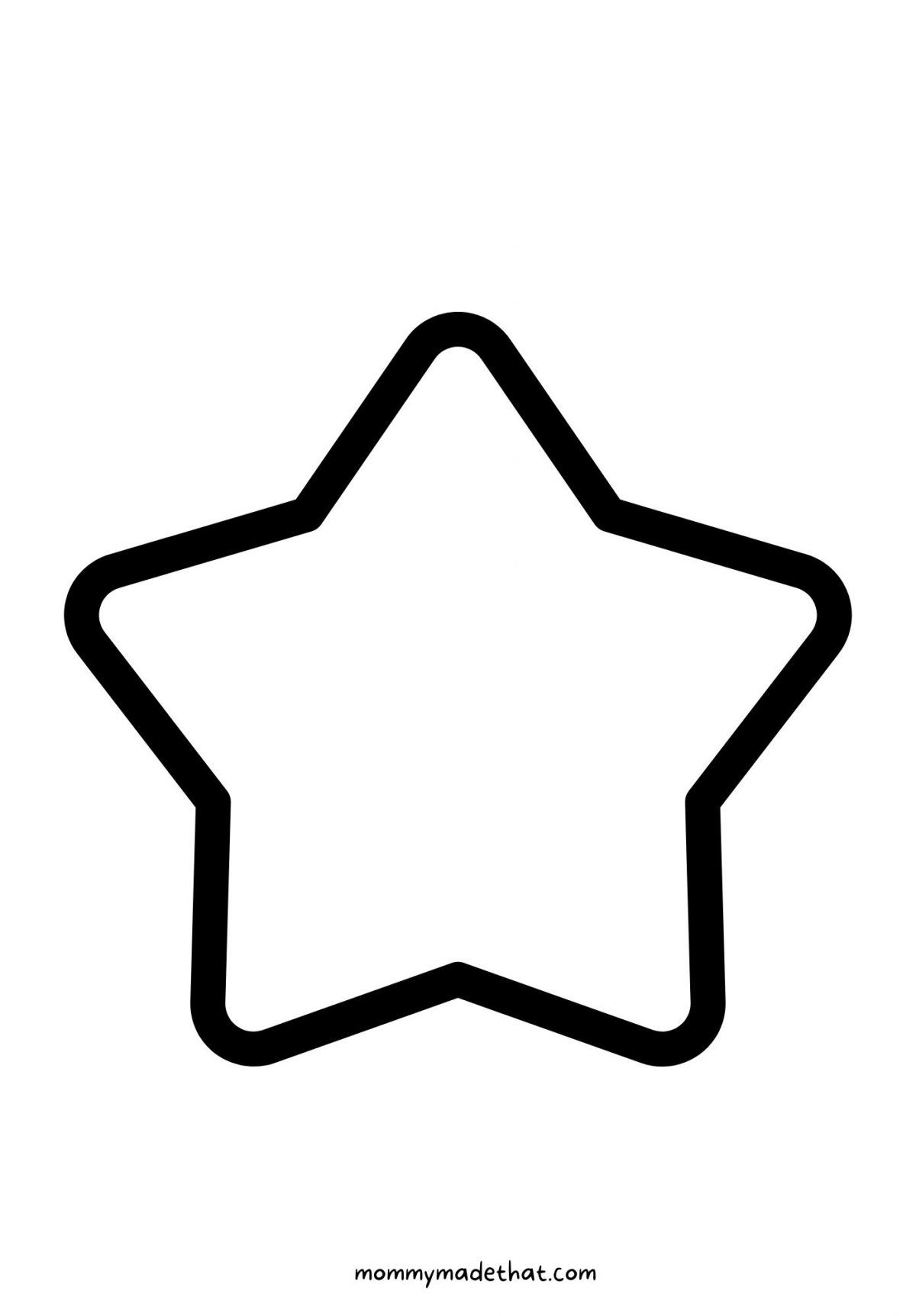 5 Pointed Star Template Free Printable Content Calendar Template