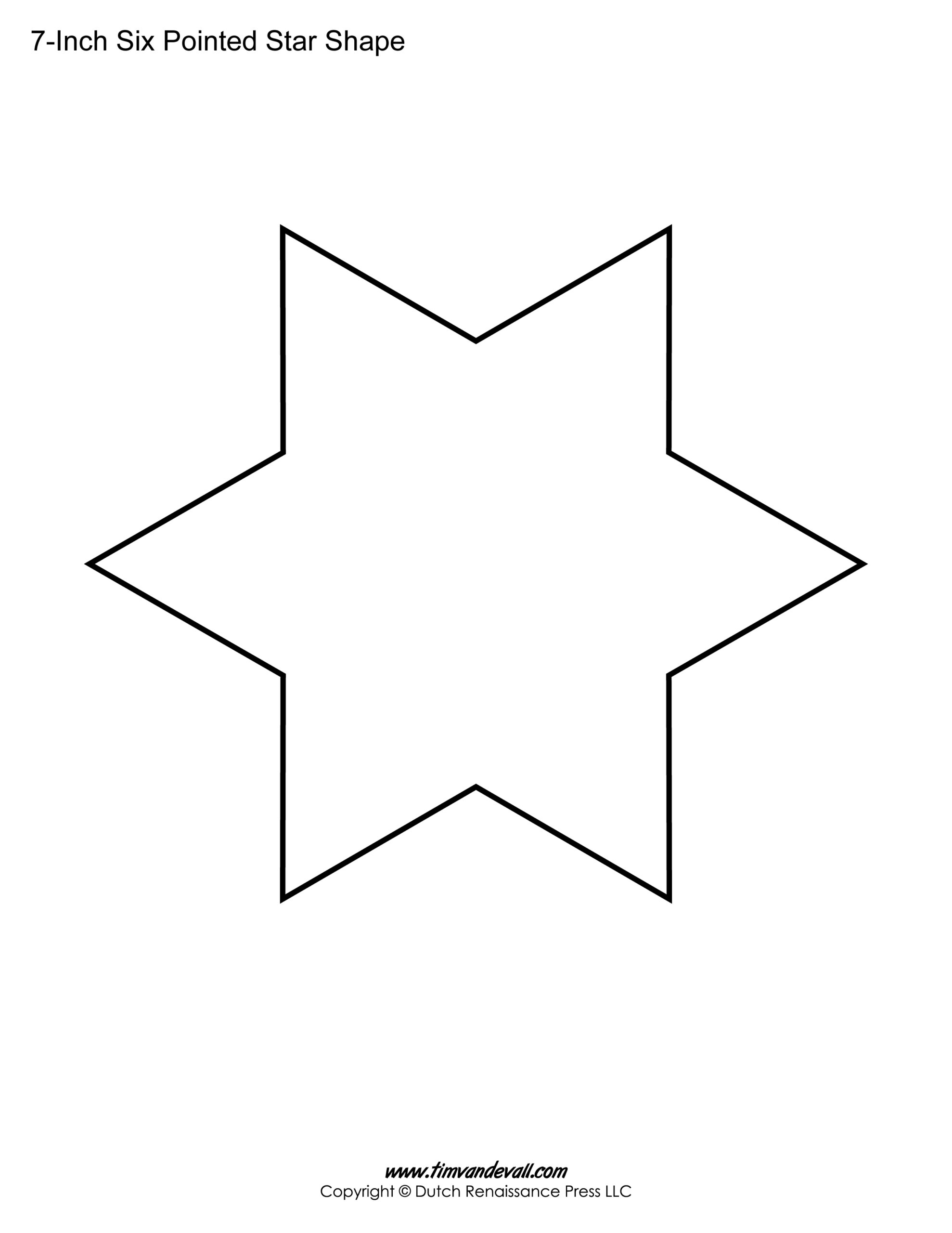5 Pointed Star Template Free Printable