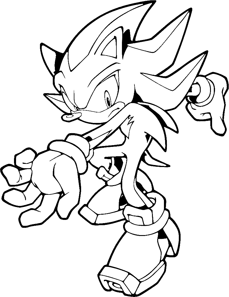 52 Shadow The Hedgehog Coloring Pages ColoringPagesOnly