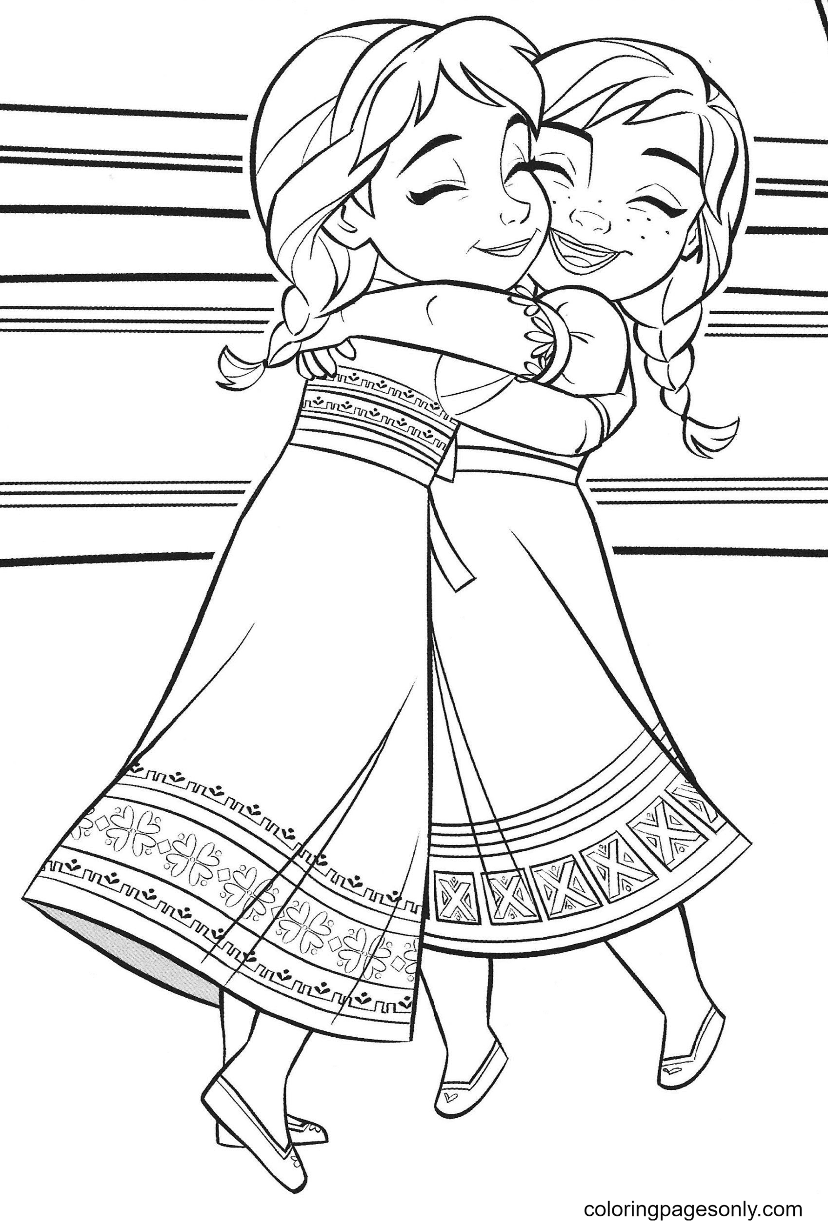 55 Elsa And Anna Coloring Pages ColoringPagesOnly