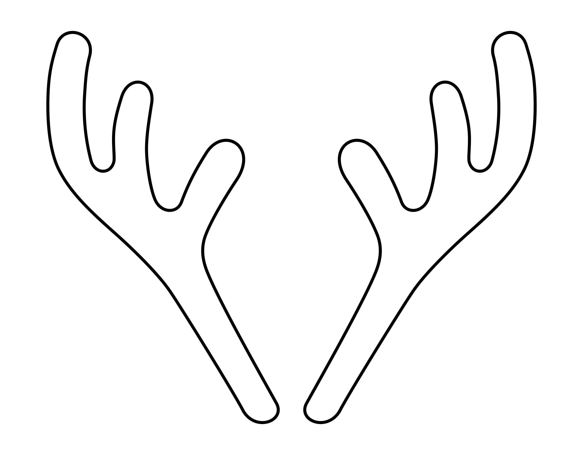 6 Best Printable Reindeer Antlers Printablee Printable Templates 