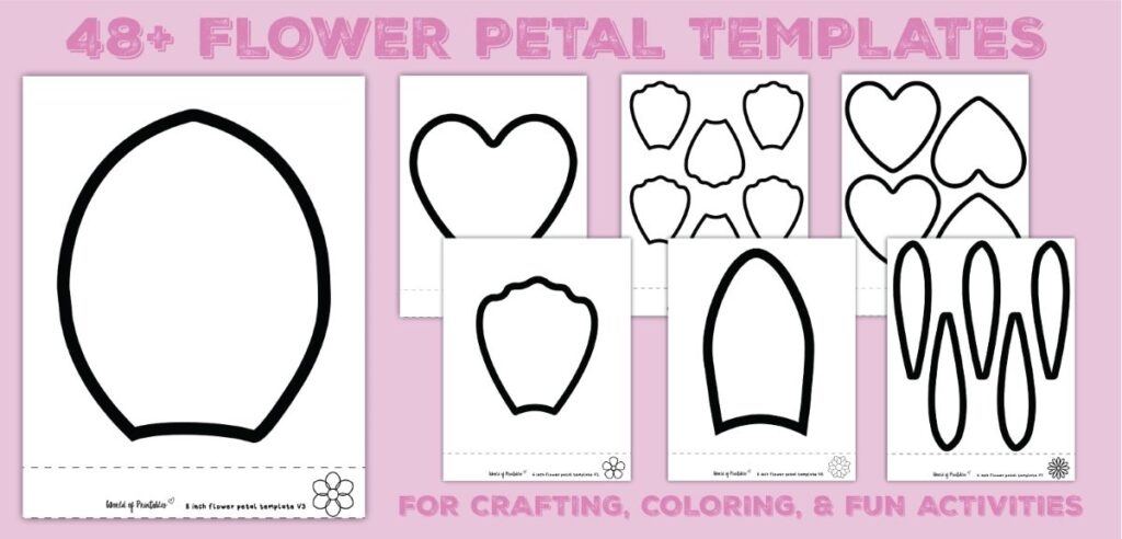 6 Petal Flower Template Free Printable Best Flower Site