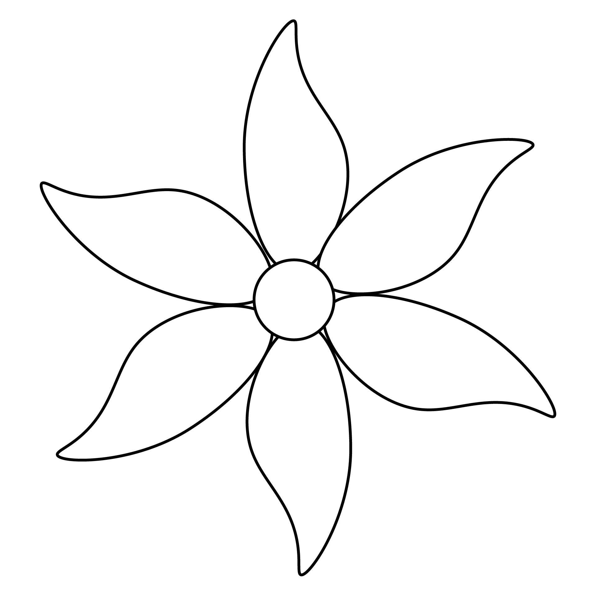 6 Petal Flower Template Free Printable Home Mybios