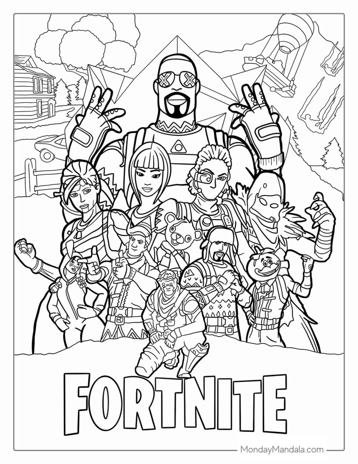 60 Fortnite Coloring Pages Free PDF Printables Colouring Pages