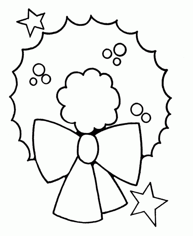 7 Easy Christmas Coloring Pages For Toddlers