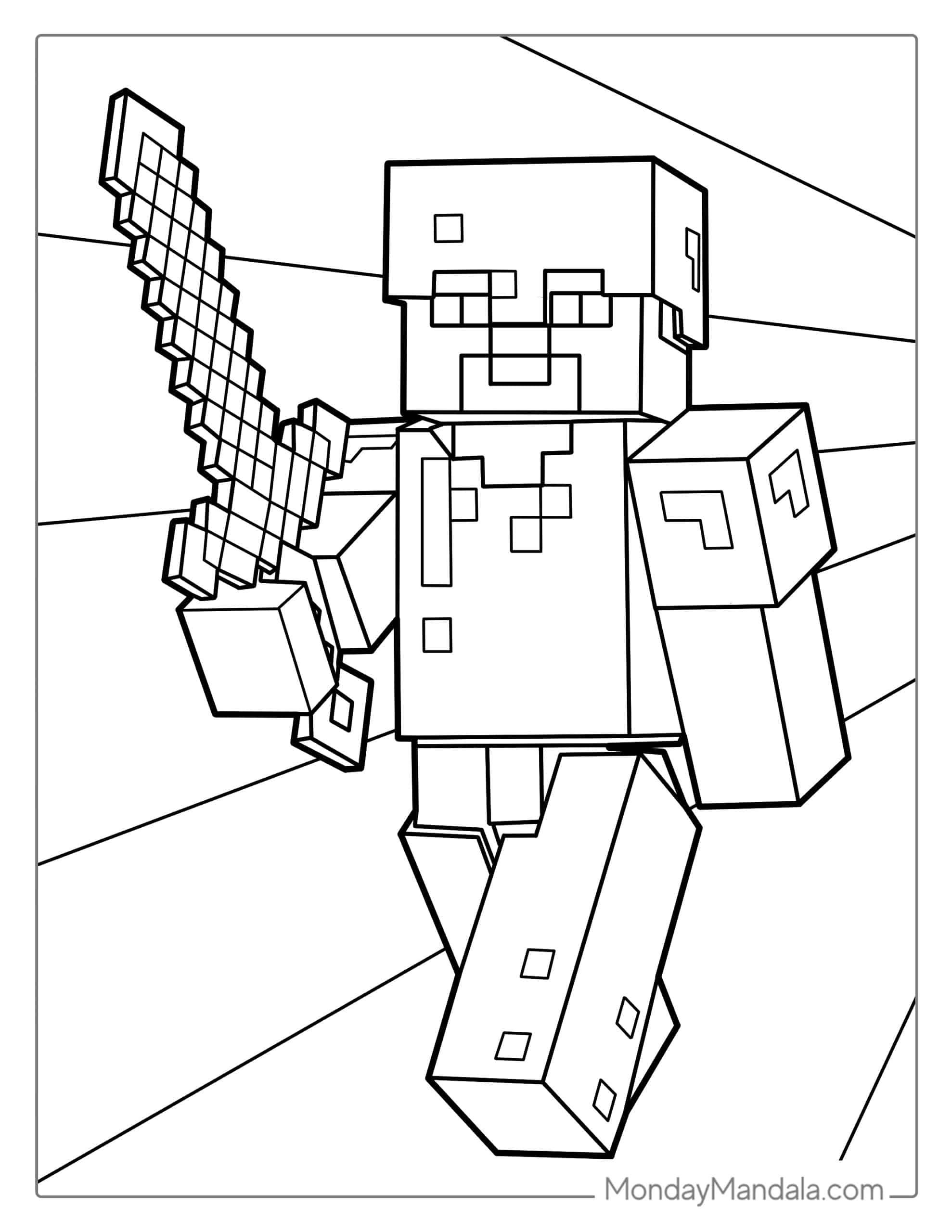 80 Minecraft Coloring Pages Free PDF Printables 