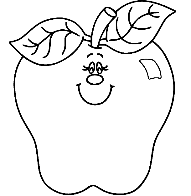 81 Apple Coloring Pages ColoringPagesOnly