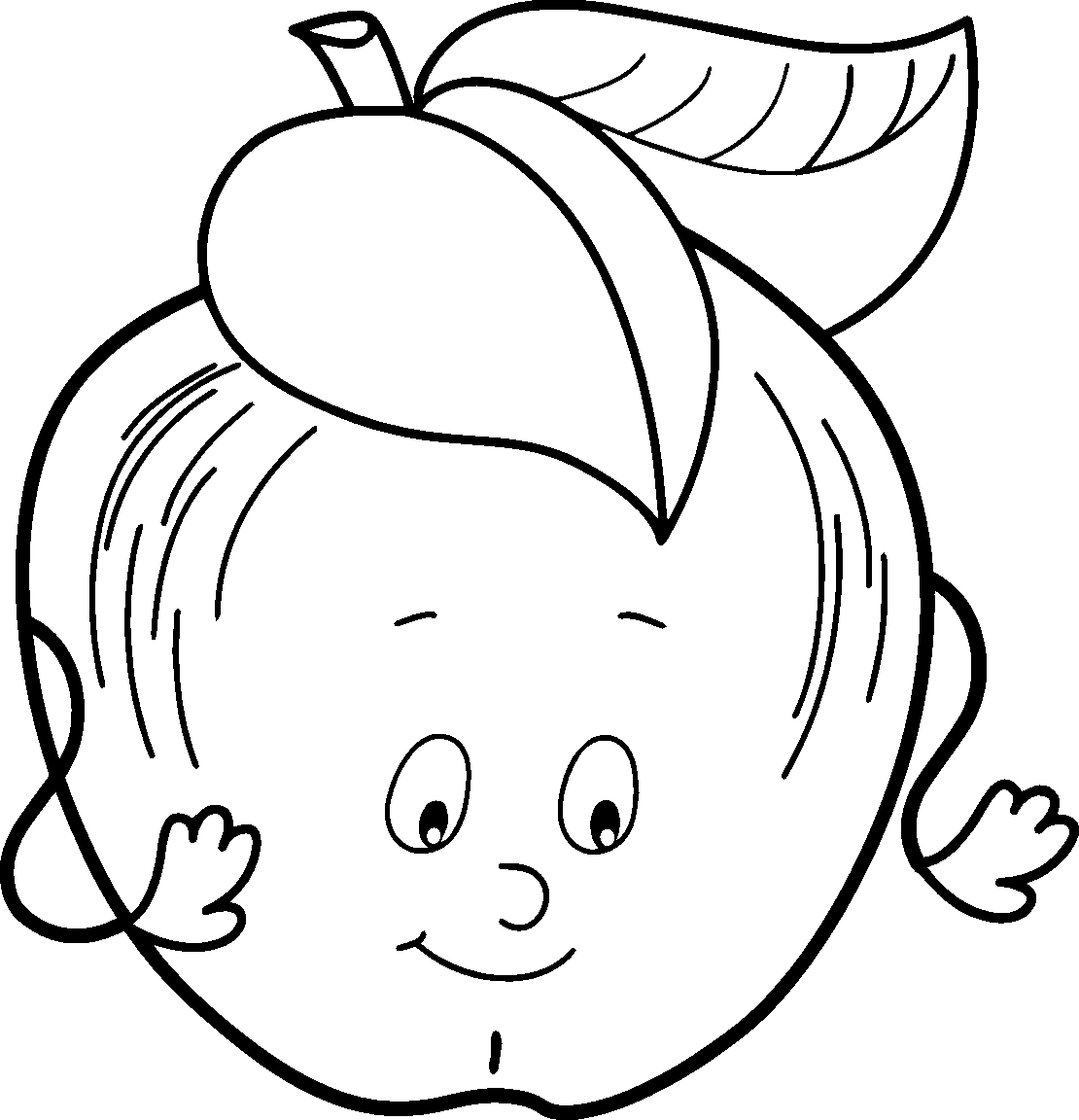 81 Apple Coloring Pages ColoringPagesOnly