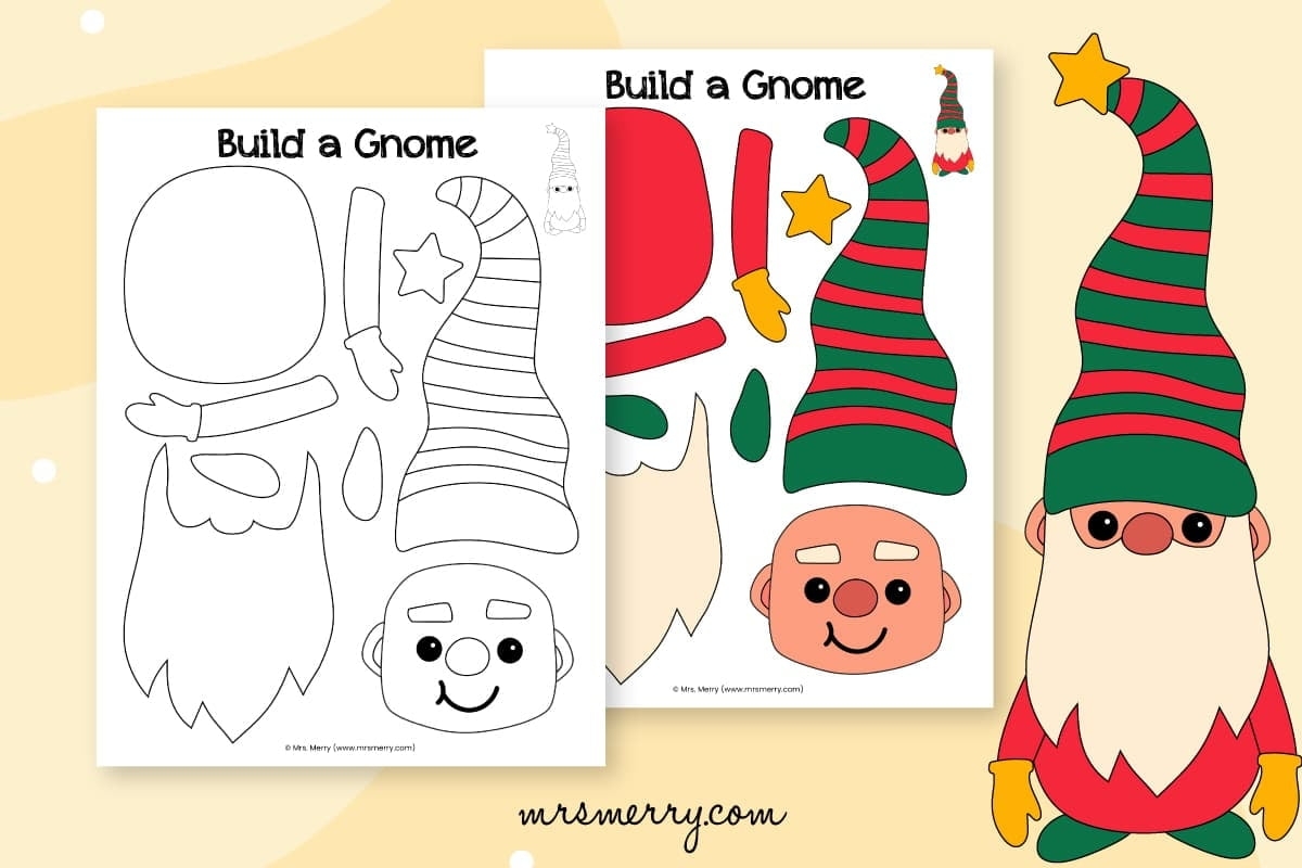 A Free Christmas Gnome Printable Template Mrs Merry Printable 