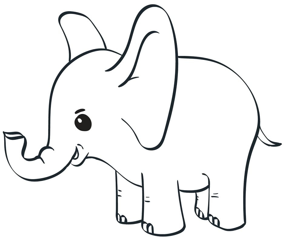Adorable Baby Elephant Coloring Page Free Printable Coloring Pages 