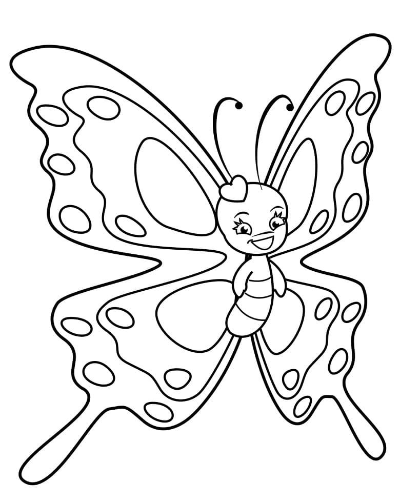 Adorable Butterfly Coloring Page Free Printable Coloring Pages For Kids