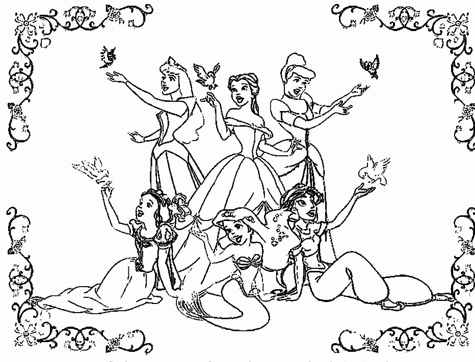 All Disney Princess Coloring Pages Coloring Home