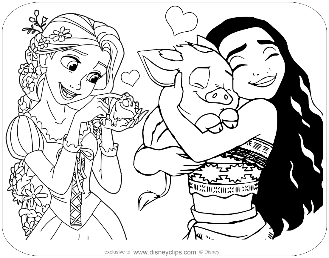 All The Princesses Coloring Pages