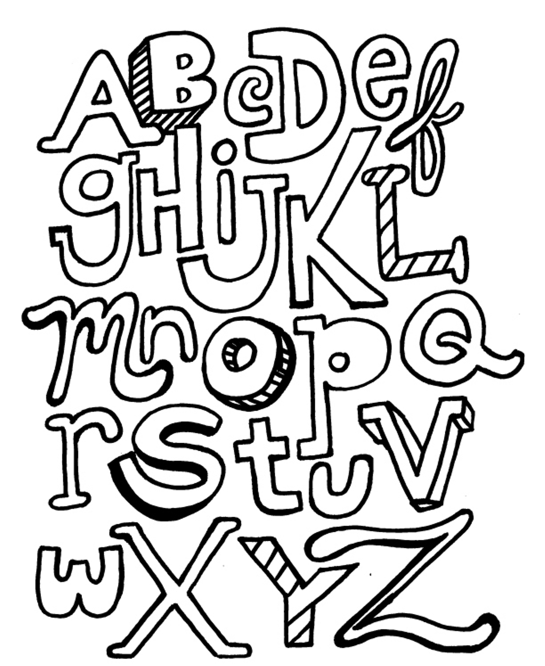 Alphabet Letters Coloring Pages