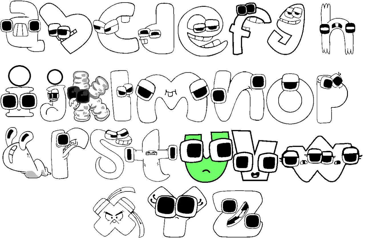Alphabet Lore Coloring Pages Coloring Home