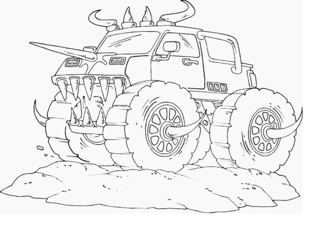 Amazing Monster Truck Coloring Page Free Printable Coloring Pages For 