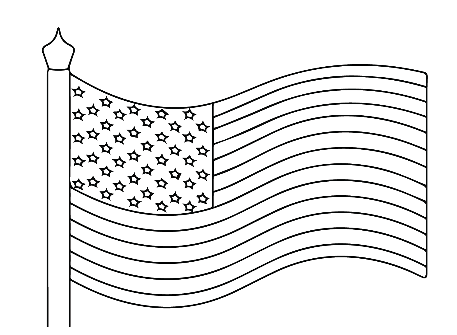 American Flag And Boys Coloring Page Free Printable Coloring Pages