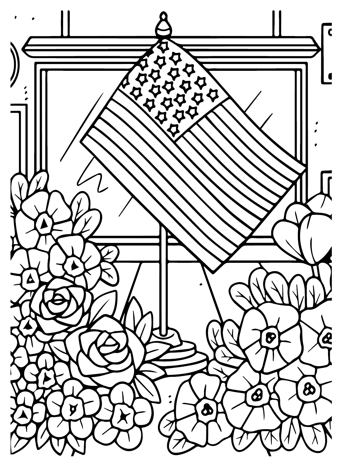 American Flag To Print Coloring Page Free Printable Coloring Pages