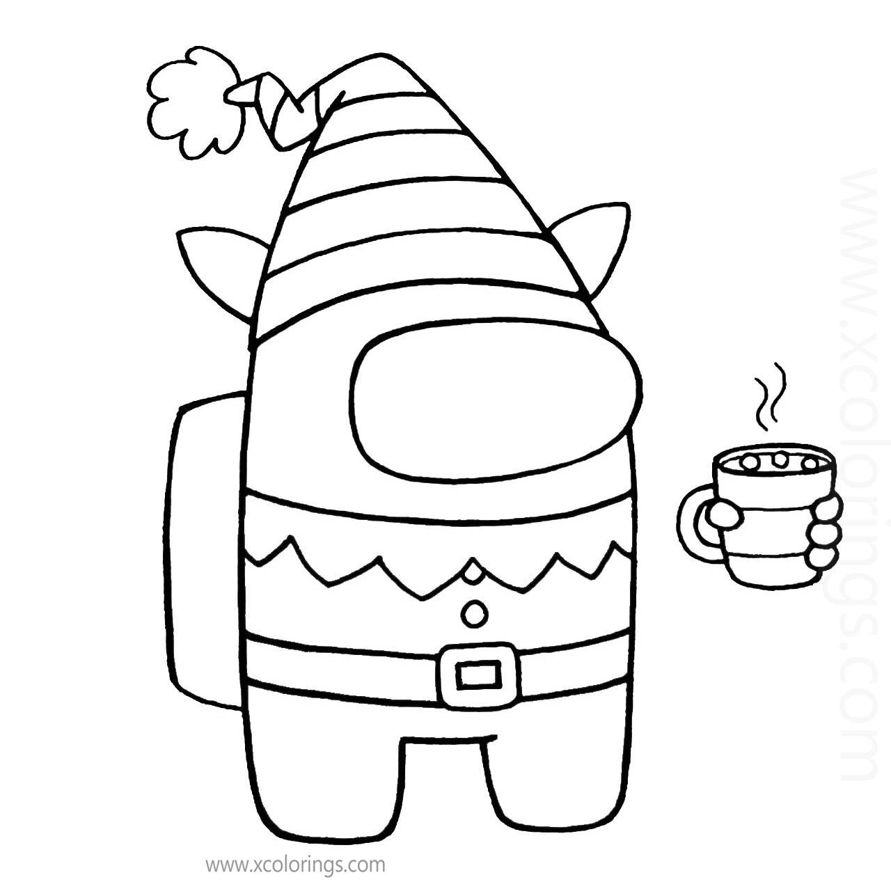 Among Us Coloring Pages Cat XColorings
