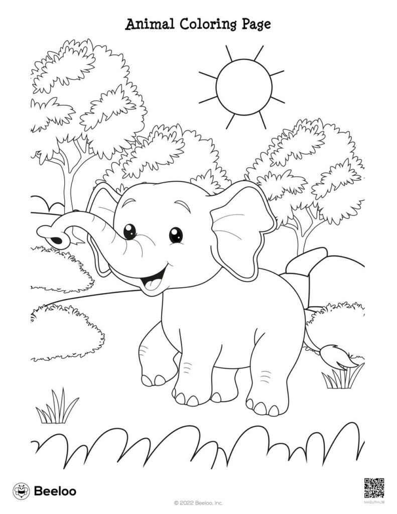 Animal Coloring Page - Elmo Coloring Sheets