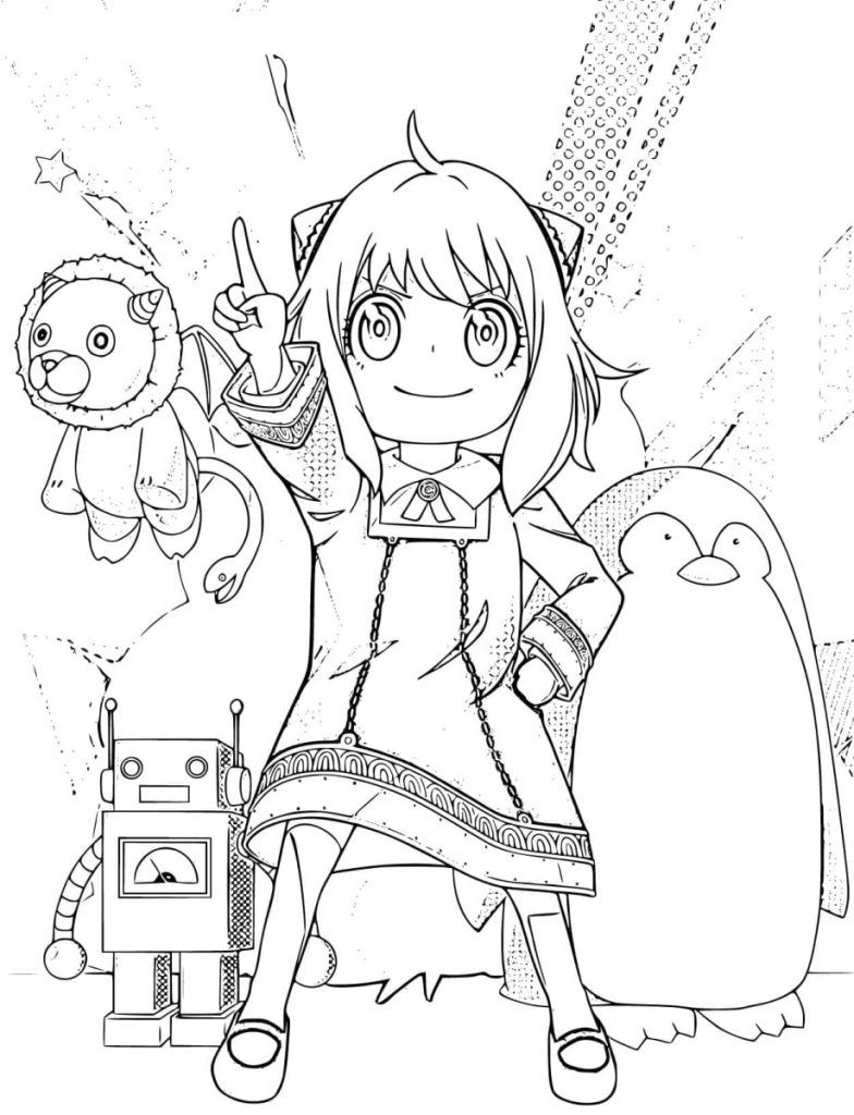 Anya Coloring Pages Spy X Family Printables Oh La De Manga